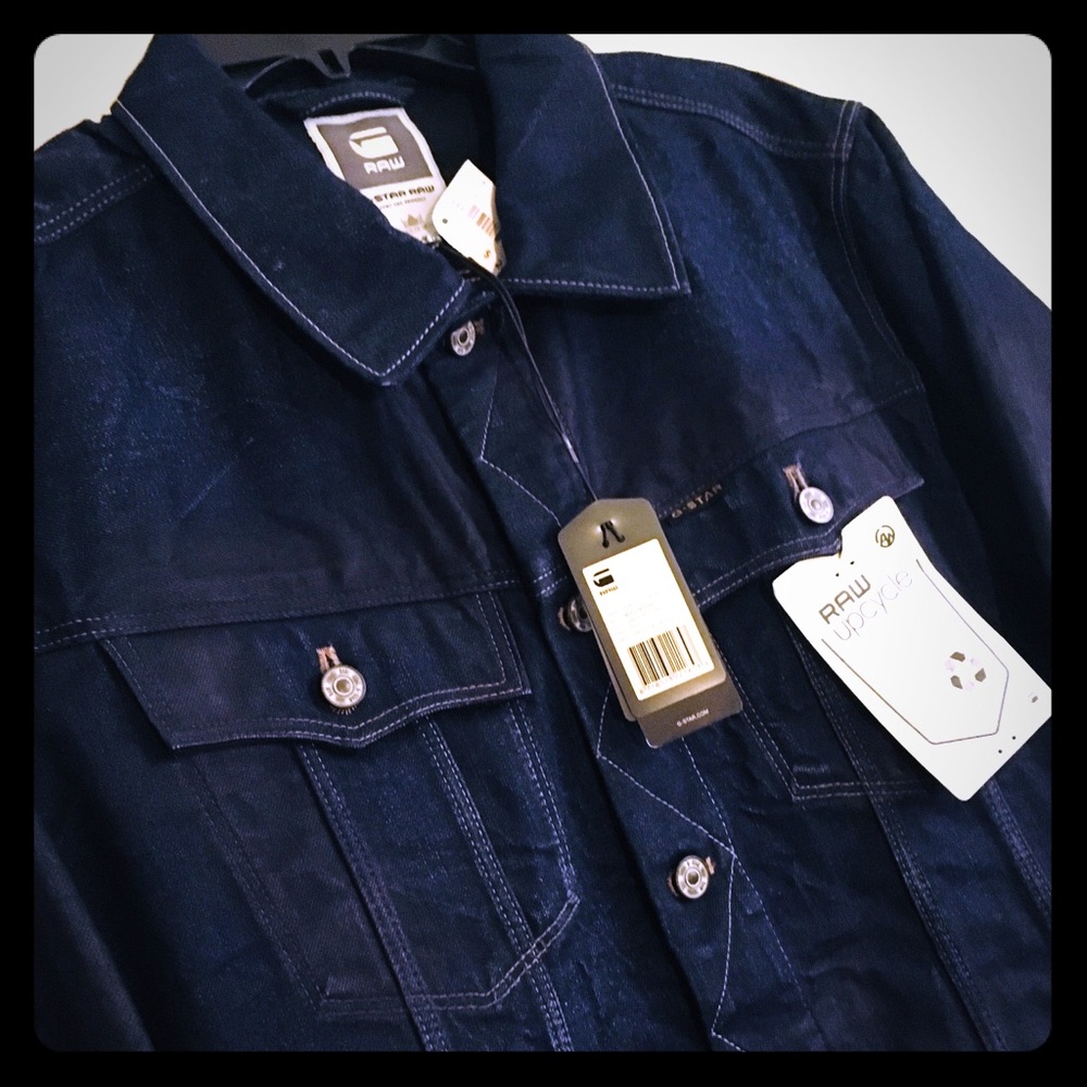 BNWT G-STAR DENIM JACKET 3XL slim-fit stiff denim